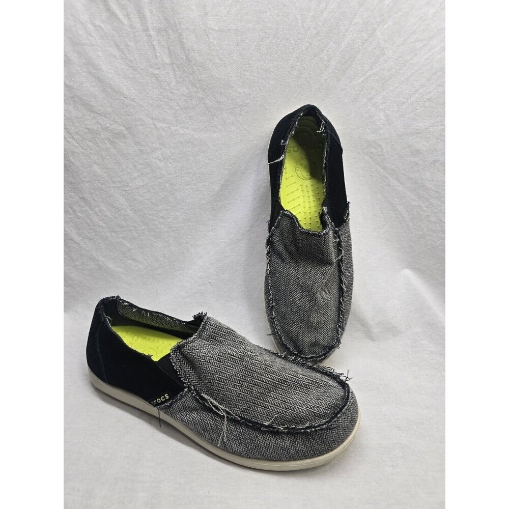 Crocs Santa Cruz Slip-On Men 12 Loafer Shoes Gray/Black